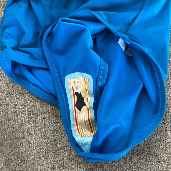 NWT Spanx One Piece Halter Cobalt Swimsuit - Picture 7 of 8